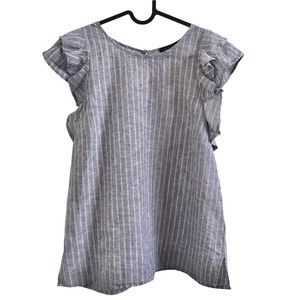 1. State Sleeveless Ruffle Top